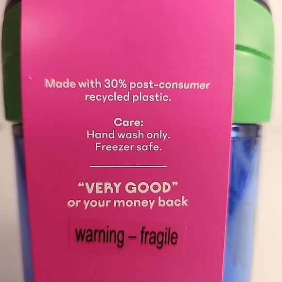 Tabitha Brown Travel Snack Cup With Utensils New Blue - Picture 4 of 8